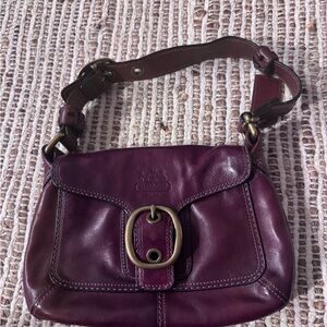Coach Deep Burgundy Leather Shoulder Bag